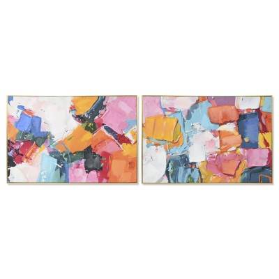 Painting Home ESPRIT Abstract Urban 122,5 x 3,5 x 82,5 cm (2 Units)