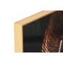 Painting Home ESPRIT Black Golden African Woman 80 x 3,5 x 80 cm (2 Units)