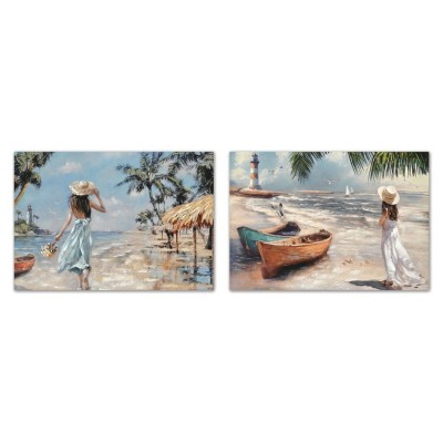 Painting Home ESPRIT Mediterranean 70 x 3 x 100 cm (2 Units)