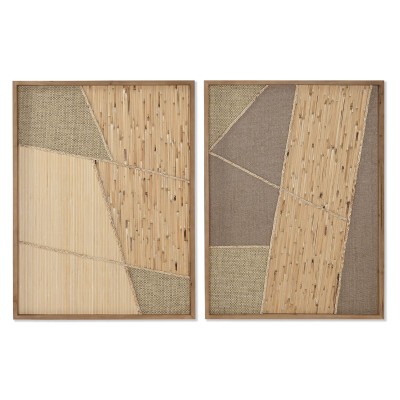 Painting Home ESPRIT Natural Scandinavian 60 x 3 x 80 cm (2 Units)