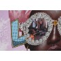 Painting Home ESPRIT Light mauve Modern African Woman 102 x 4,5 x 102 cm (2 Units)