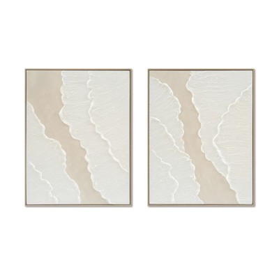 Painting Home ESPRIT White Beige Scandinavian 62 x 4,5 x 82 cm (2 Units)