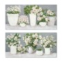 Cadre Home ESPRIT Blanc Gris Romantique 140 x 3 x 70 cm (2 Unités)