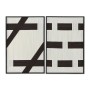 Painting Home ESPRIT White Dark grey Modern Urban 60 x 3 x 90 cm (2 Units)