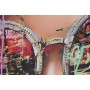 Painting Home ESPRIT Black Modern chica Lacquered 82 x 4 x 82 cm (2 Units)