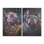 Painting Home ESPRIT Black Modern Dog 60 x 3 x 90 cm (2 Units)