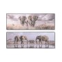Painting Home ESPRIT Beige Grey Elephant Colonial Glitter 150 x 4 x 50 cm (2 Units)