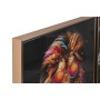 Painting Home ESPRIT Yellow Blue Black Pink Animal Modern Lacquered 50 x 4 x 100 cm (3 Units)