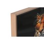Painting Home ESPRIT Black Turquoise Tiger Lacquered 60 x 3,5 x 60 cm (2 Units)