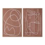 Painting Home ESPRIT Beige Terracotta Abstract 83 x 4,3 x 123 cm (2 Units)