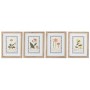 Painting Home ESPRIT Shabby Chic Botanical plants 40 x 2,5 x 50 cm (4 Units)