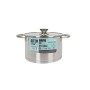 Casserole avec couvercle en verre Quttin Hermes Acier 4 L (4 Unités)