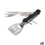 Ustensiles pour barbecues Percutti 30 x 10 x 3,5 cm 7 en 1 Barbecue (2 Unités)
