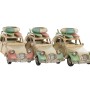 Decorative Figure Home ESPRIT Blue Green Pink Vintage 28 x 11 x 11,5 cm (3 Units)