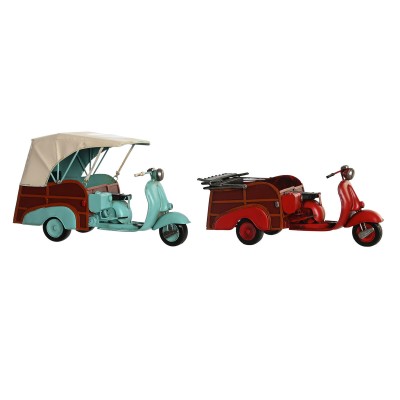 Decorative Figure DKD Home Decor Blue Red Vintage 38 x 16 x 22 cm (2 Units)