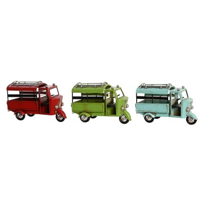 Decorative Figure DKD Home Decor Red Green Sky blue Vintage 16 x 7 x 10 cm (3 Units)