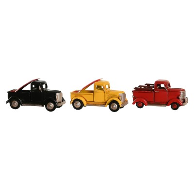 Decorative Figure DKD Home Decor Yellow Black Red Vintage 17 x 7,5 x 9,5 cm (3 Units)