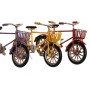 Decorative Figure DKD Home Decor Yellow Red Lilac Bicycle Vintage 16,5 x 5,5 x 9 cm (3 Units)