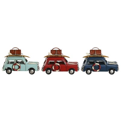 Decorative Figure Home ESPRIT Blue Red Sky blue 16 x 8,5 x 10,5 cm (3 Units)
