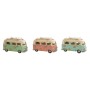 Decorative Figure Home ESPRIT Blue Green Pink Vintage 20 x 9 x 11 cm (3 Units)