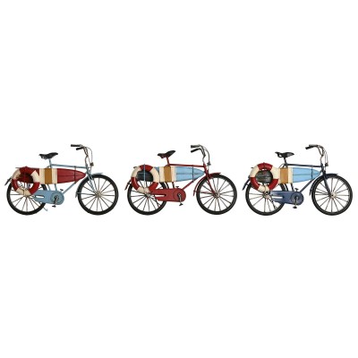 Decorative Figure Home ESPRIT Blue Red Navy Blue 29 x 11 x 17 cm (3 Units)