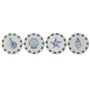 Wall Decoration Home ESPRIT Blue White Mediterranean 30 x 3 x 30 cm (4 Units)