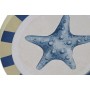 Wall Decoration Home ESPRIT Blue White Mediterranean 30 x 3 x 30 cm (4 Units)