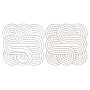 Wall Decoration DKD Home Decor Golden Silver Abstract Oriental 61 x 1 x 61 cm (2 Units)