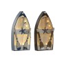 Decorative Figure Home ESPRIT Blue White Brown 20 x 7 x 40 cm (2 Units)