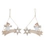 Hanging decoration DKD Home Decor White Golden Wood 22,5 x 0,5 x 15 cm (2 Units)