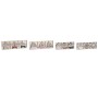 Hanging decoration DKD Home Decor Red Pink Wood 23 x 1,5 x 9 cm (6 Pieces) (4 Units)
