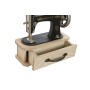 Decorative Figure Home ESPRIT Black Burgundy Natural Vintage 23 x 12 x 23,5 cm (2 Units)