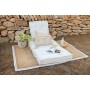 Floor cushion DKD Home Decor Blue Navy Blue Greige 110 x 78 x 12 cm (3 Units)