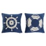 Coussin Home ESPRIT Bleu Blanc 45 x 10 x 45 cm (2 Unités)