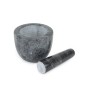 Mortar and pestle Quttin Granite 10 x 10 x 8 cm (12 Units)