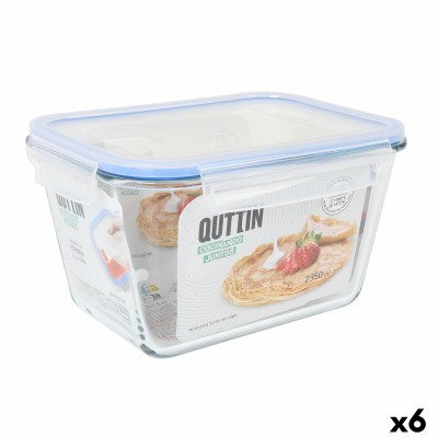 Boîte à lunch Quttin Rectangulaire 2,35 L (6 Unités)