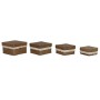 Set de basket Home ESPRIT Blanc Naturel Fibre naturelle Boho Usé (4 Pièces)