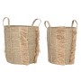 Basket set Home ESPRIT Natural Seagrass Tropical (2 Pieces)