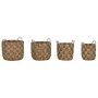 Set de basket Home ESPRIT Naturel Métal Jacinthe d'eau Boho (4 Pièces)