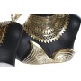 Decorative Figure Home ESPRIT White Black Golden African Woman 22 x 11 x 37 cm (2 Units)