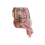 Christmas bauble DKD Home Decor White Brown Pink Reindeer 17 x 14 x 63,5 cm (2 Units)