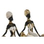 Figurine Décorative Home ESPRIT Blanc Noir Doré Eléphant Africaine 21 x 11 x 32 cm (2 Unités)
