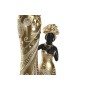 Decorative Figure Home ESPRIT White Black Golden African Woman 10 x 7 x 31 cm (2 Units)
