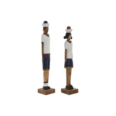 Decorative Figure Home ESPRIT Multicolour 10 x 10 x 59 cm (2 Units)
