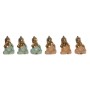 Figurine Décorative Home ESPRIT Vert Rose Doré Buda Oriental 11 x 9 x 17 cm (6 Unités)