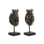 Figurine Décorative Home ESPRIT Brun foncé Lion Couronne 21 x 18 x 44 cm (2 Unités)