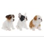 Decorative Figure Home ESPRIT White Brown Black Dog 16,5 x 11,5 x 16 cm (3 Units)