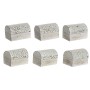 Jewelry box DKD Home Decor White Golden Aluminium Mango wood 7,5 x 5,3 x 5,3 cm (6 Units)