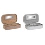 Boîte à bijoux DKD Home Decor Bleu Gris Camel Rose clair Polyuréthane Miroir 18,5 x 10 x 5 cm (2 Unités)