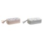 Boîte à bijoux DKD Home Decor Blanc Gris Lila Rose clair Polyuréthane Miroir 18,5 x 10 x 5 cm (2 Unités)